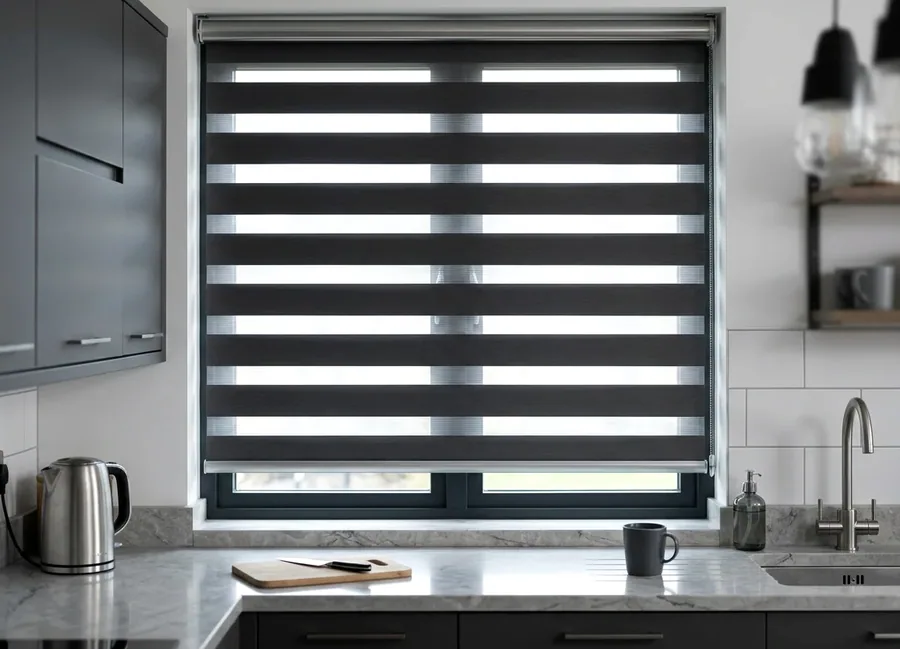 Day-Night Blinds fitted in a Helderfontein home